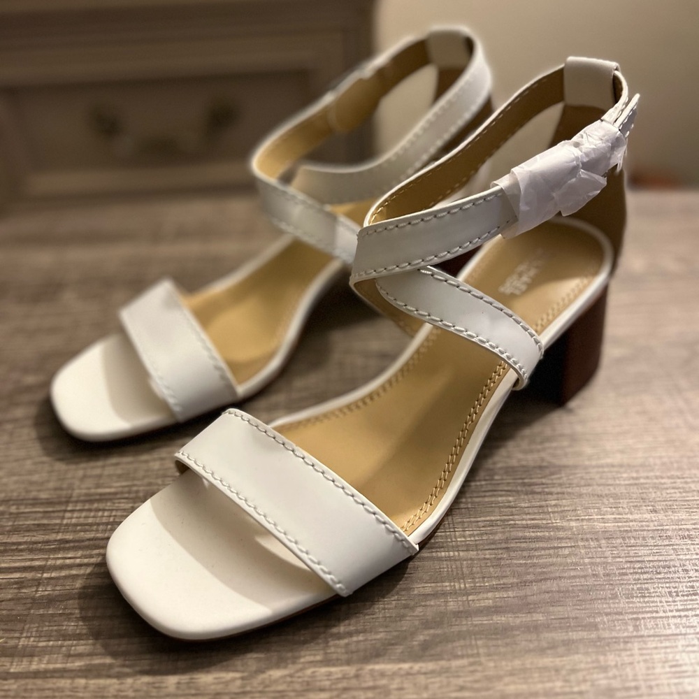 Michael Kors White Strappy Heels